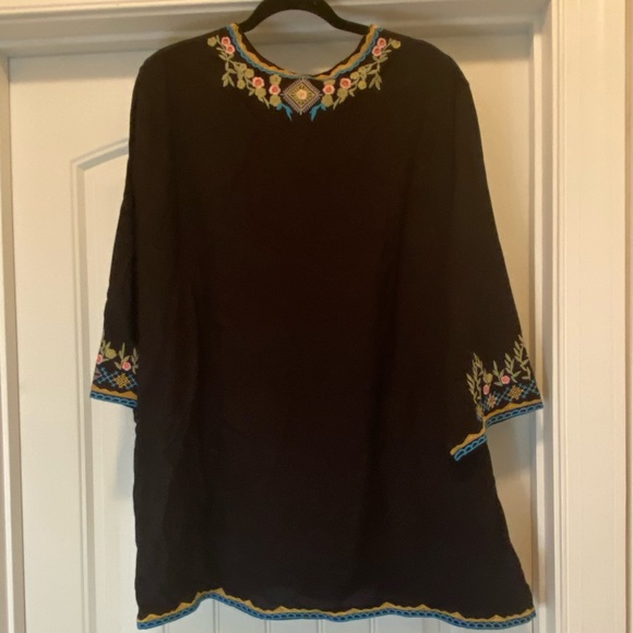 AK. Embroidery V-neck Blouse - Picture 6 of 10